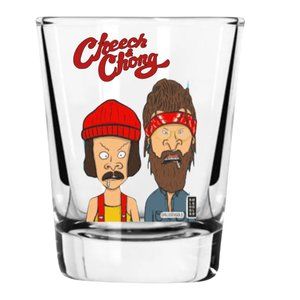 Beavis & Butthead/ Cheech & Chong Mashup, Set of 2 Shot Glasses
